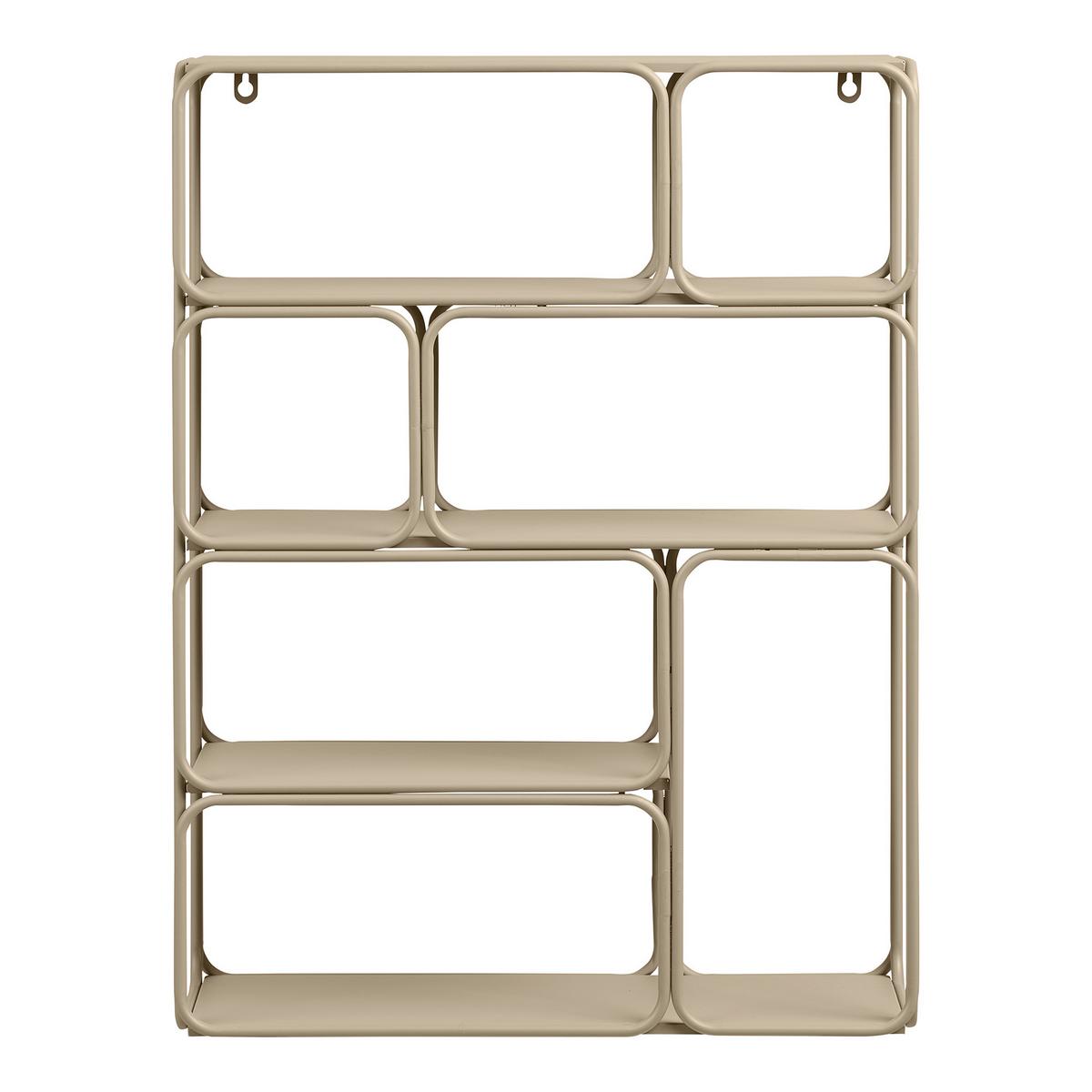 Wandregal Lanciano Beige - Beige, Design, Metall (48/64/18cm) - MID.YOU