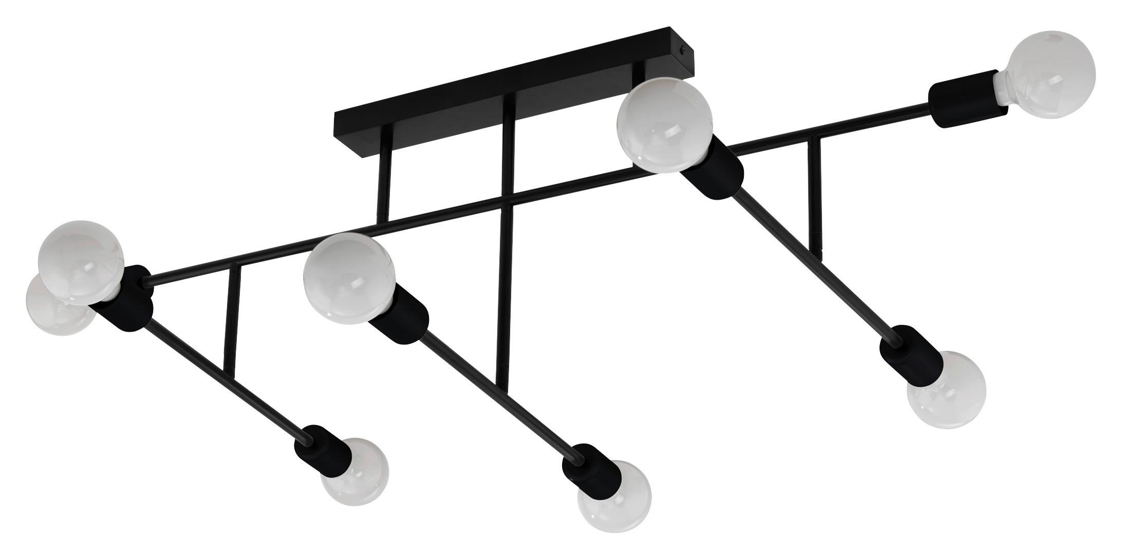 Deckenleuchte Belsiana in Schwarz max. 40 Watt - Schwarz, MODERN, Metall (118/51/35cm)