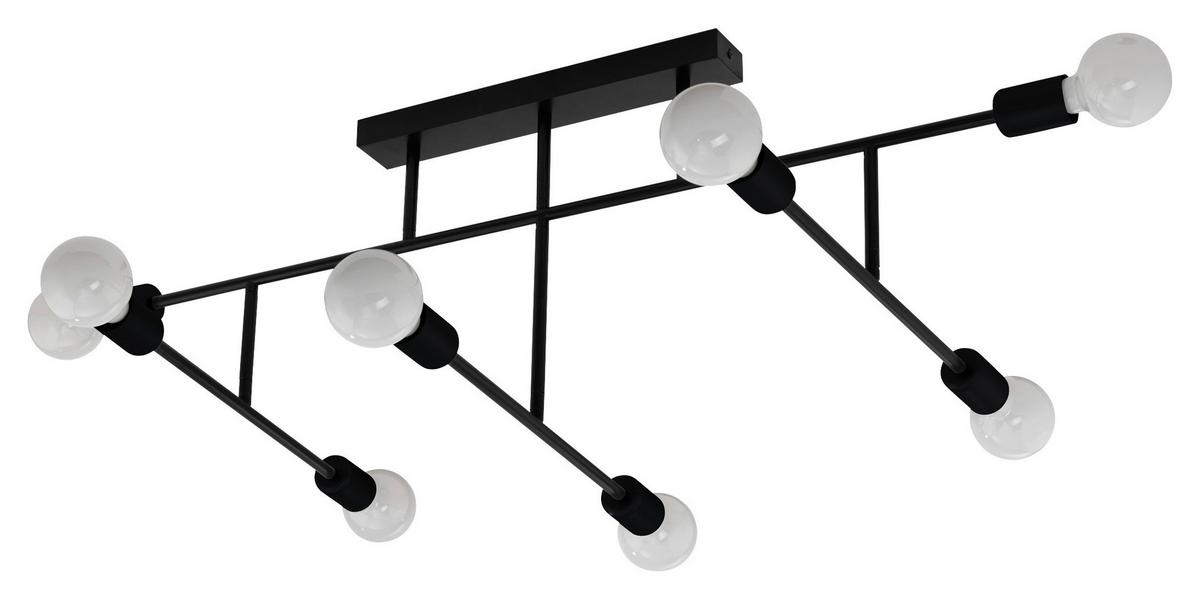 Deckenleuchte Belsiana in Schwarz max. 40 Watt - Schwarz, MODERN, Metall (118/51/35cm)