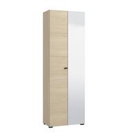 Előszobaszekrény Rathlin - tölgyfa színű/fekete, Modern, műanyag/faalapú anyag (64/194/35cm)