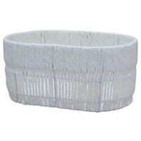 Korb Casei Oval Weiß - Weiss, Konventionell, Papier/Metall (31/14/20cm) - Mömax