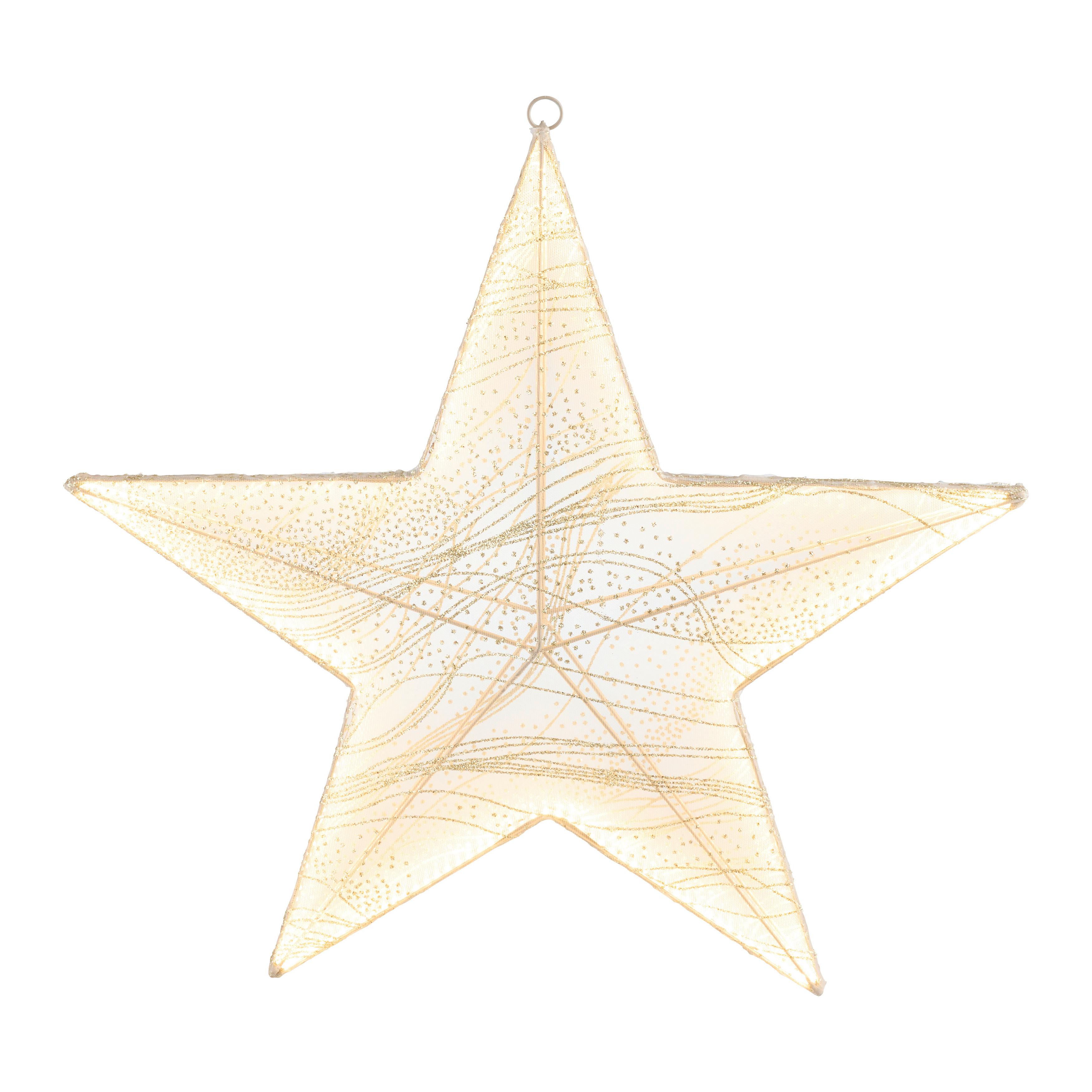 Dekostern Stella Goldfarben/Transparent - Transparent/Goldfarben, MODERN, Kunststoff/Metall (59/59/4cm)
