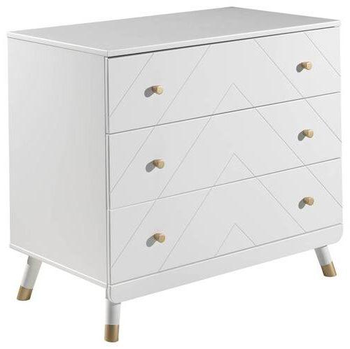 Kommode Billy Weiß - Goldfarben/Weiß, MODERN, Holzwerkstoff/Kunststoff (100/89/57cm) - Vipack