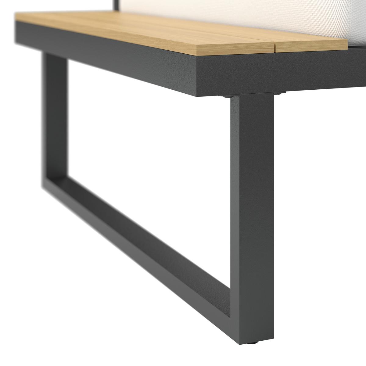 Garnitură grădină Arianna - crem/culoare natur, Modern, plastic/metal (228/74/74cm) - Bessagi Garden