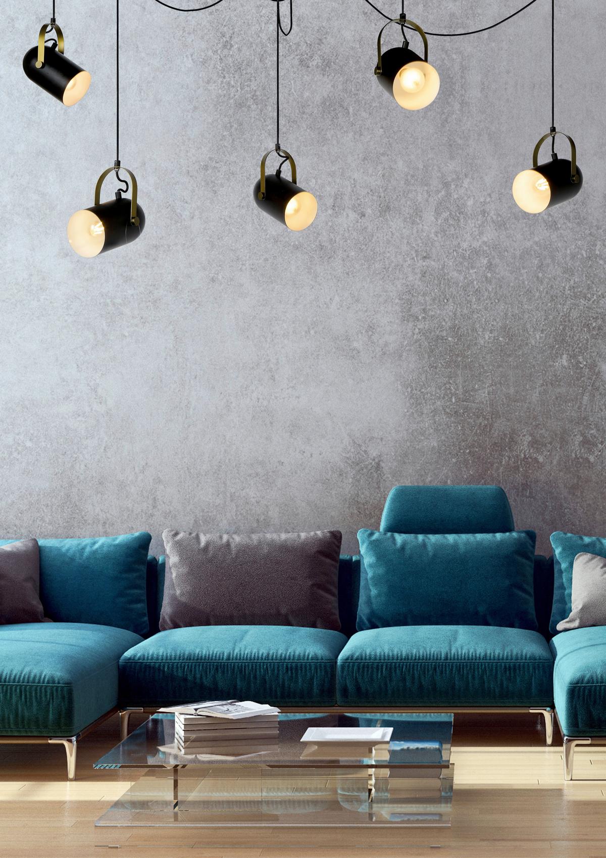 LAMPA WISZĄCA 45466/05/30 SWAPP - czarny, Design, metal (350/12/200cm) - Lucide