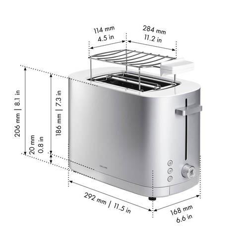 TOSTER 1005777 ZWILLING - kolor srebrny, Basics, tworzywo sztuczne/metal - Zwilling