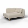 RECAMIERE FANNY - gråbrun/naturfärgad, Modern, trä/textil (154/55/73cm) - Bessagi Home