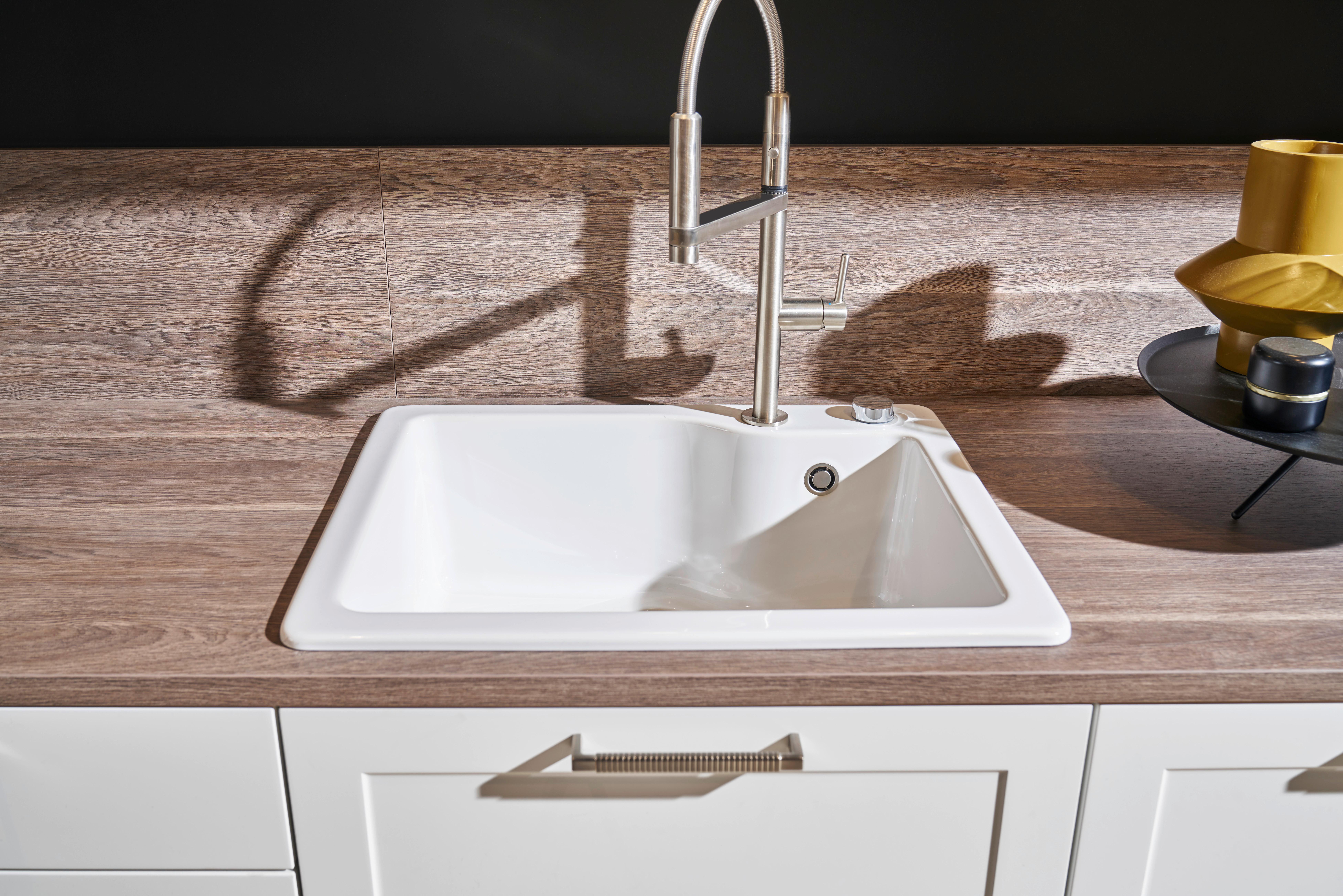 Einbauküche Focus in Weiß - Weiß, MODERN, Holzwerkstoff - Nolte Küchen