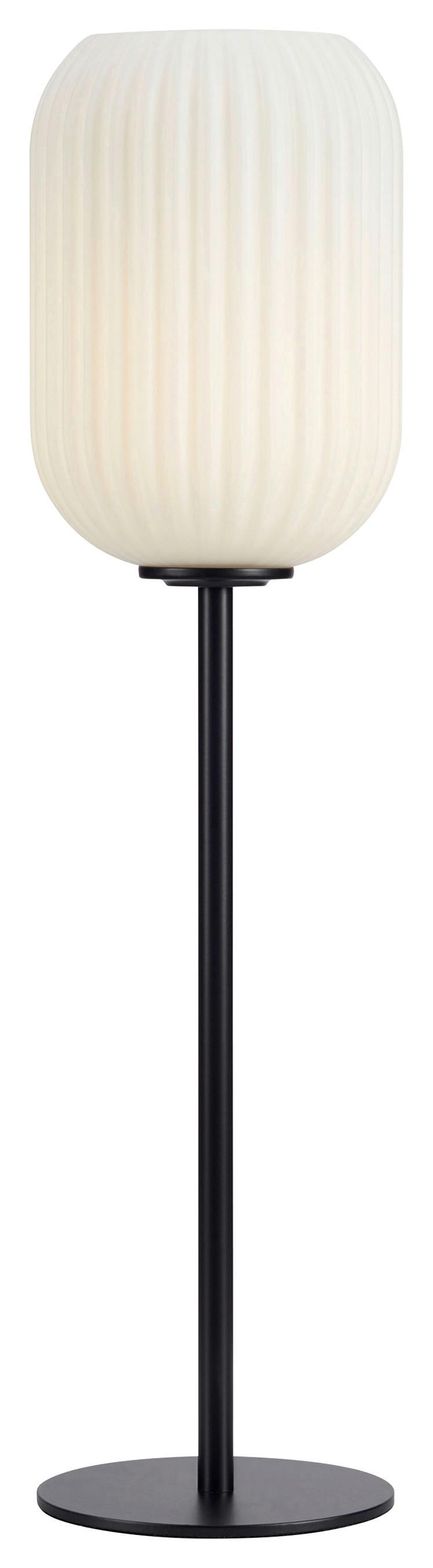 Tischleuchte Cava Table max. 40 Watt - Schwarz/Weiß, Basics, Glas/Metall (14/14/55cm) - Markslöjd