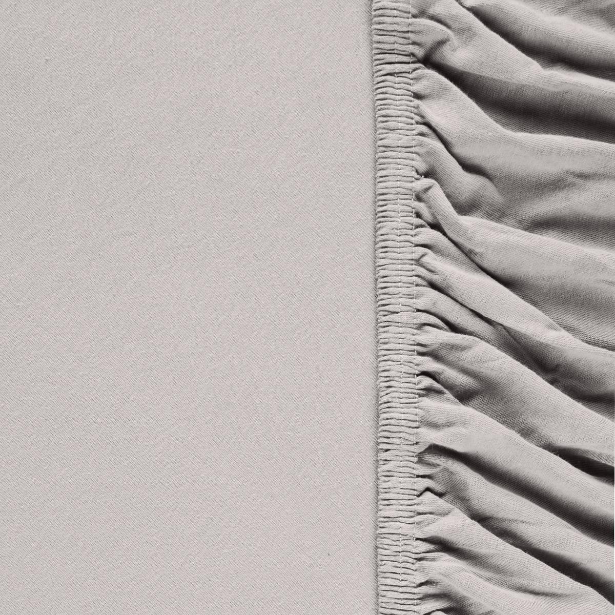 Spannbetttuch Basic Grau ca. 90-100x200cm - Grau, MODERN, Textil (90/200cm) - Modern Living
