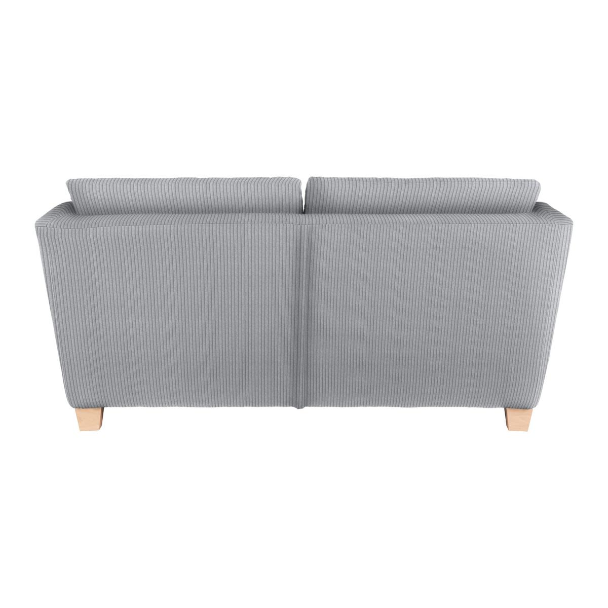 2-Sitzer-Sofa Devado Hellgrau Cord - Hellgrau/Naturfarben, Holz/Textil (190/70-85/95cm) - Mömax