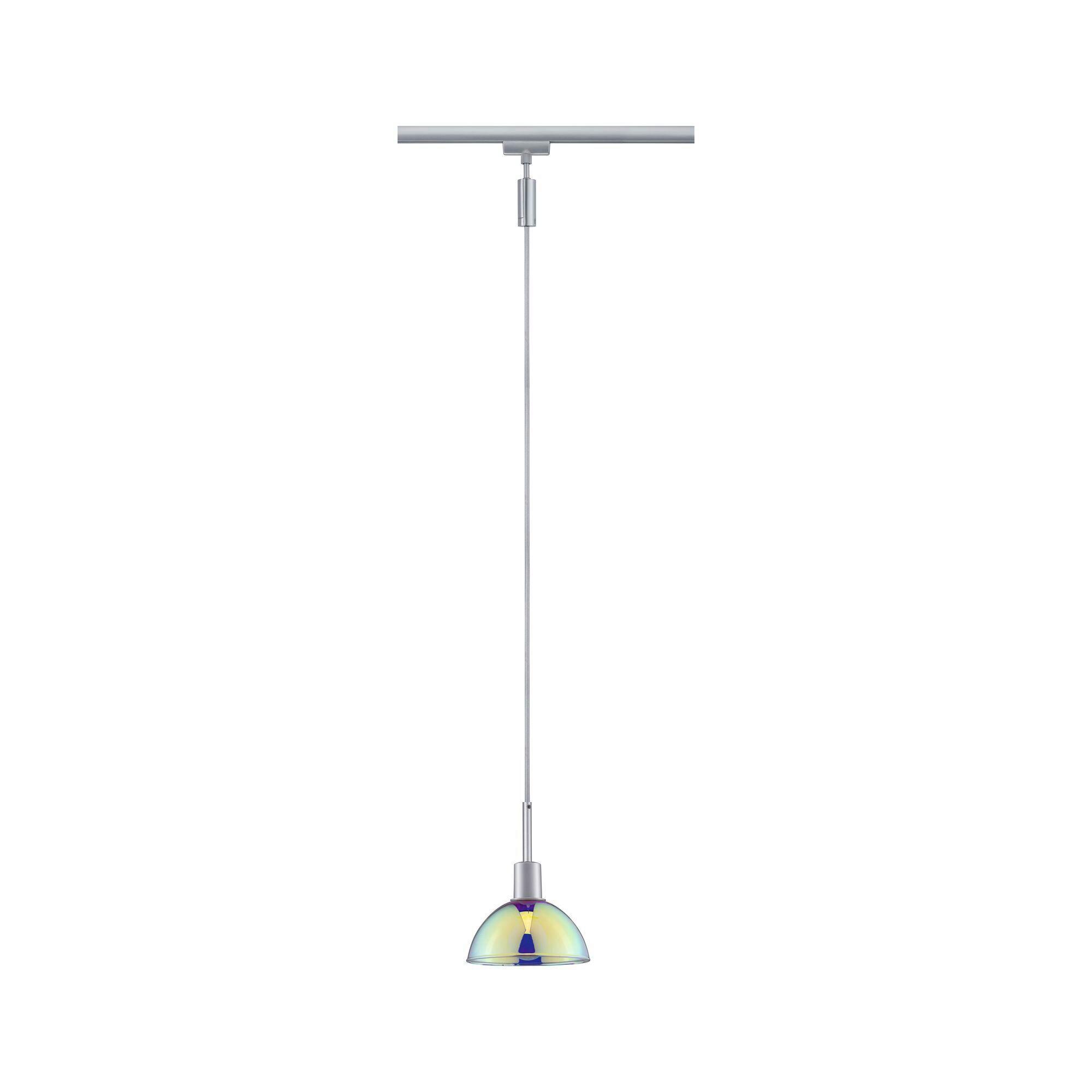 Schienensystem-Hängeleuchte Pendulum Sarrasani max. 20 W - Chromfarben/Multicolor, Basics, Glas/Metall (14/140cm) - Paulmann