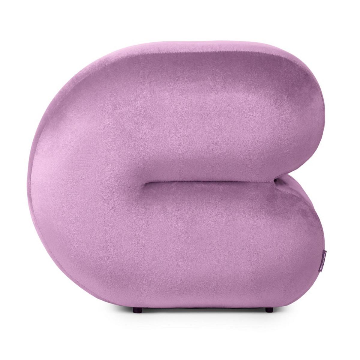 Ülőke Lila Deho - lila, Modern, faalapú anyag/textil (37/37cm)