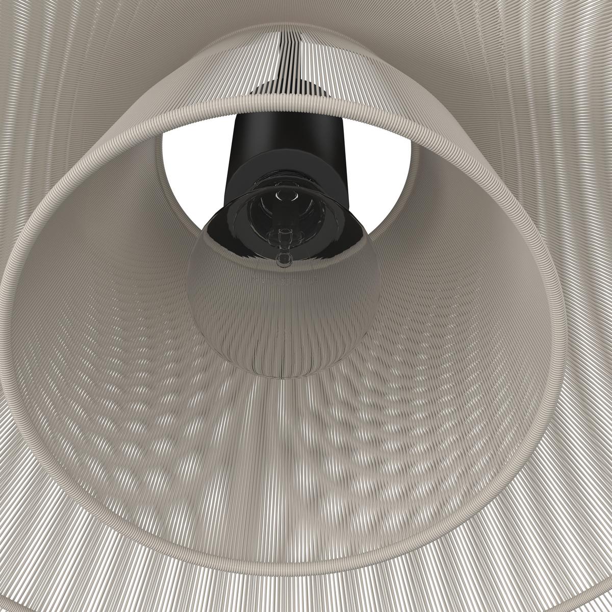 Hängeleuchte Luca Weiß Baumwolle max. 40 Watt - Weiß, MODERN, Textil/Metall (80/166/80cm) - Bessagi Garden