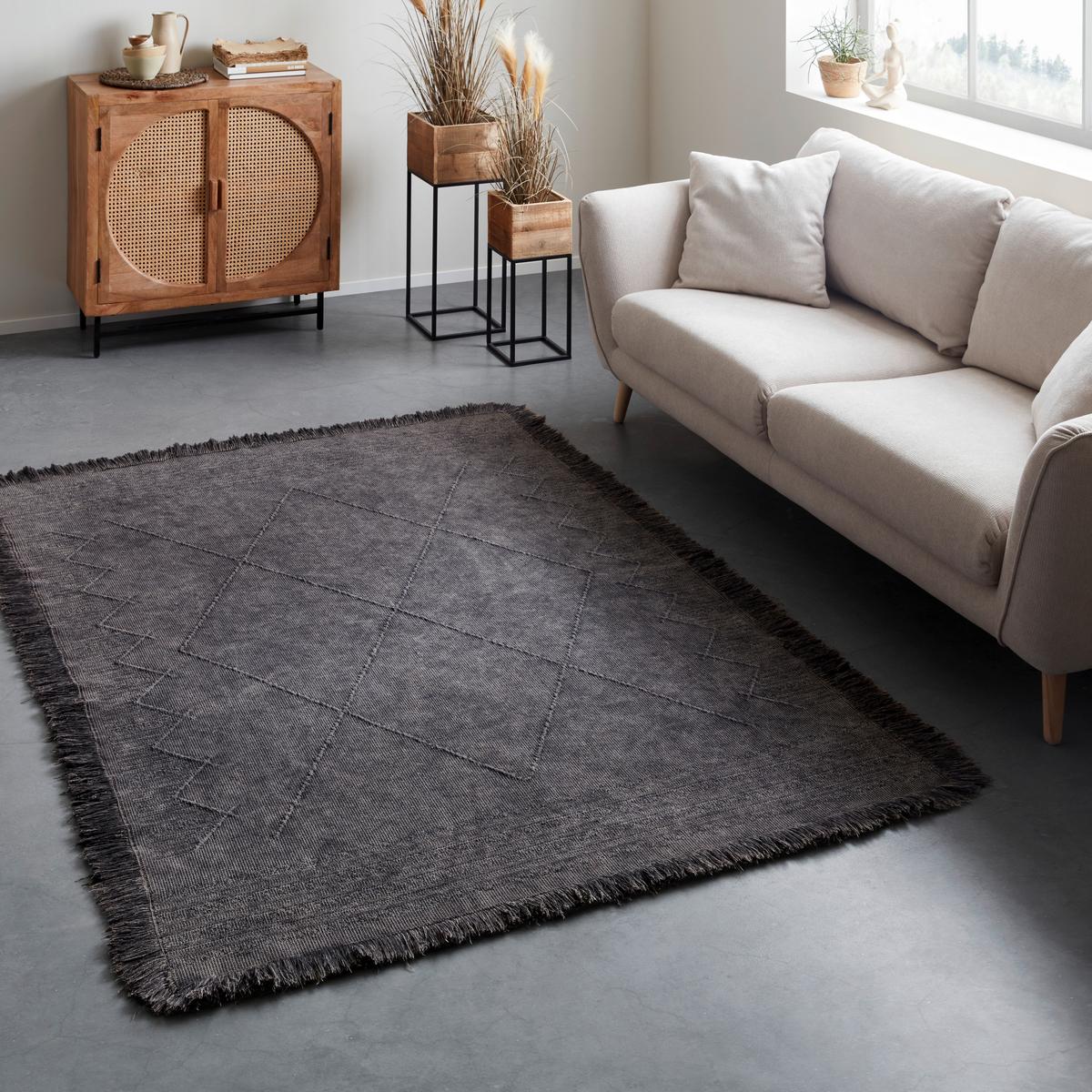 Ručno Tkani Tepih Monaco 2 - antracit, tekstil (120/170cm) - Modern Living