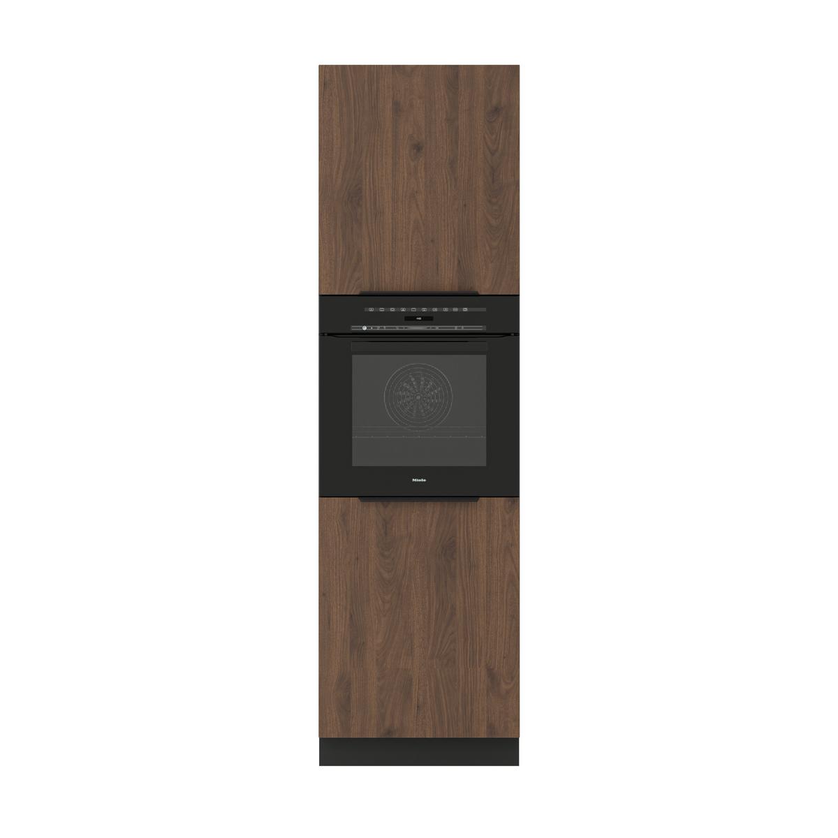 Element Za Ugradni Šporet Monza - boja oraha/crna, Moderno, metal/pločasti materijal (60/210/57cm) - Modern Living