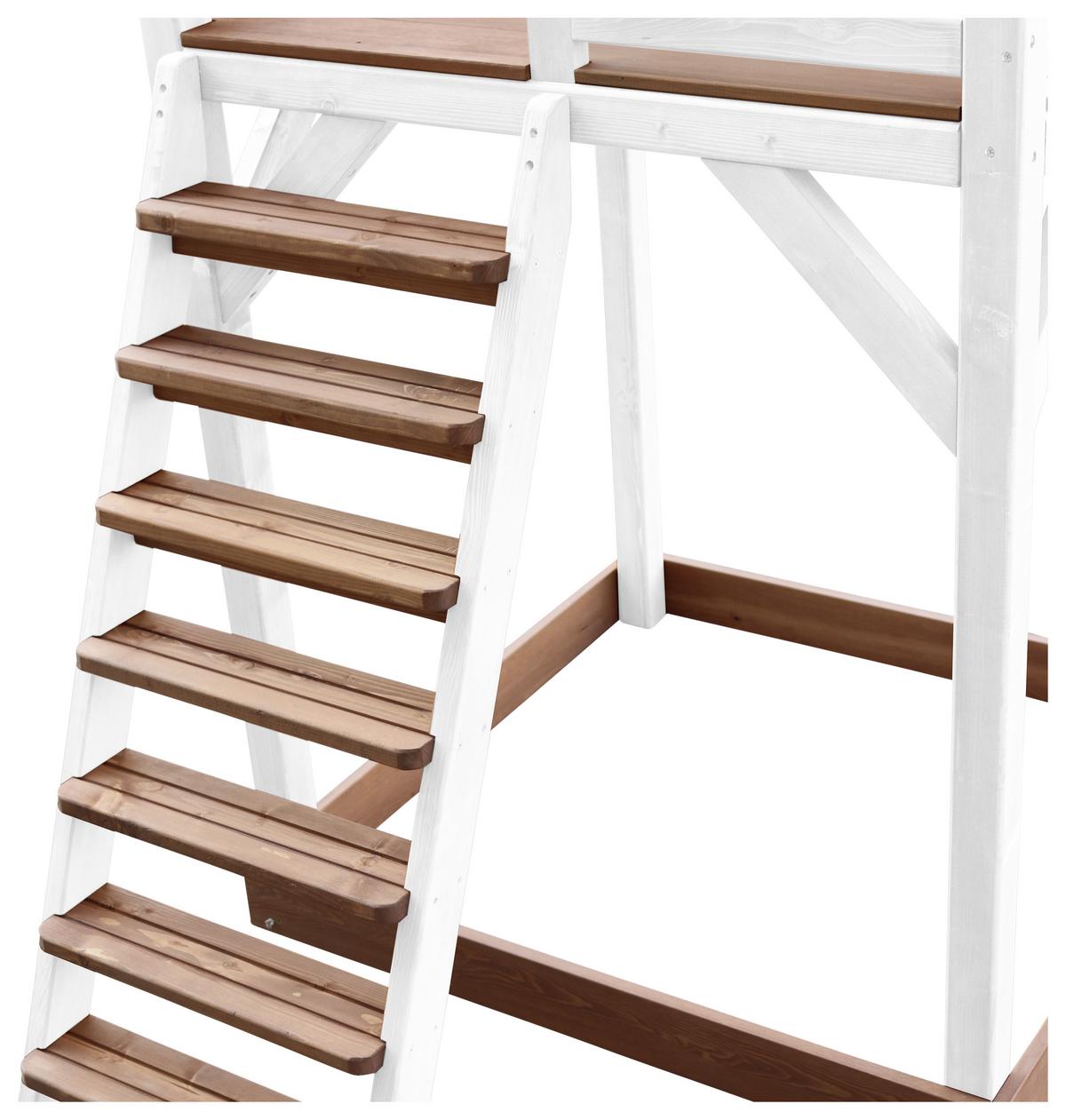 SPIELTURM A025.123.91 - Braun/Weiß, KONVENTIONELL, Holz/Kunststoff (356,6/241,9/349cm) - Ambia Garden