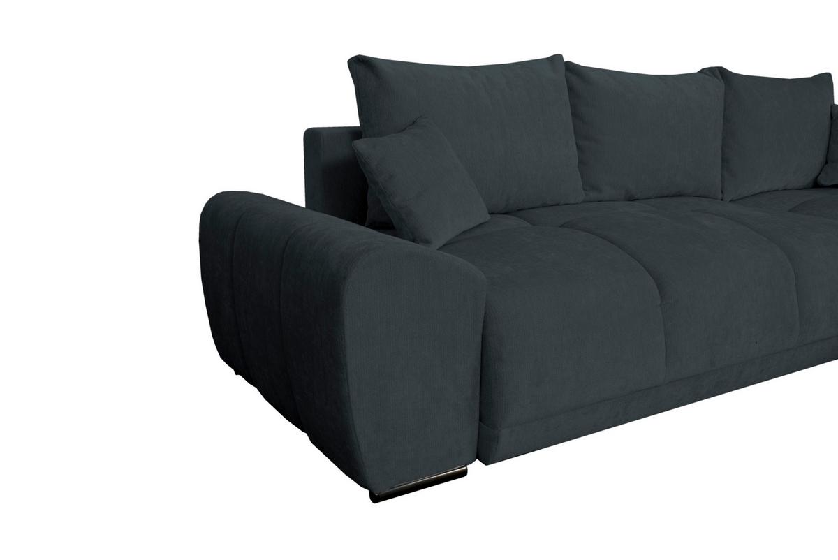 Kutna Garnitura Bonn - boje grafita/crna, Moderno, tekstil/plastika (296/182cm)