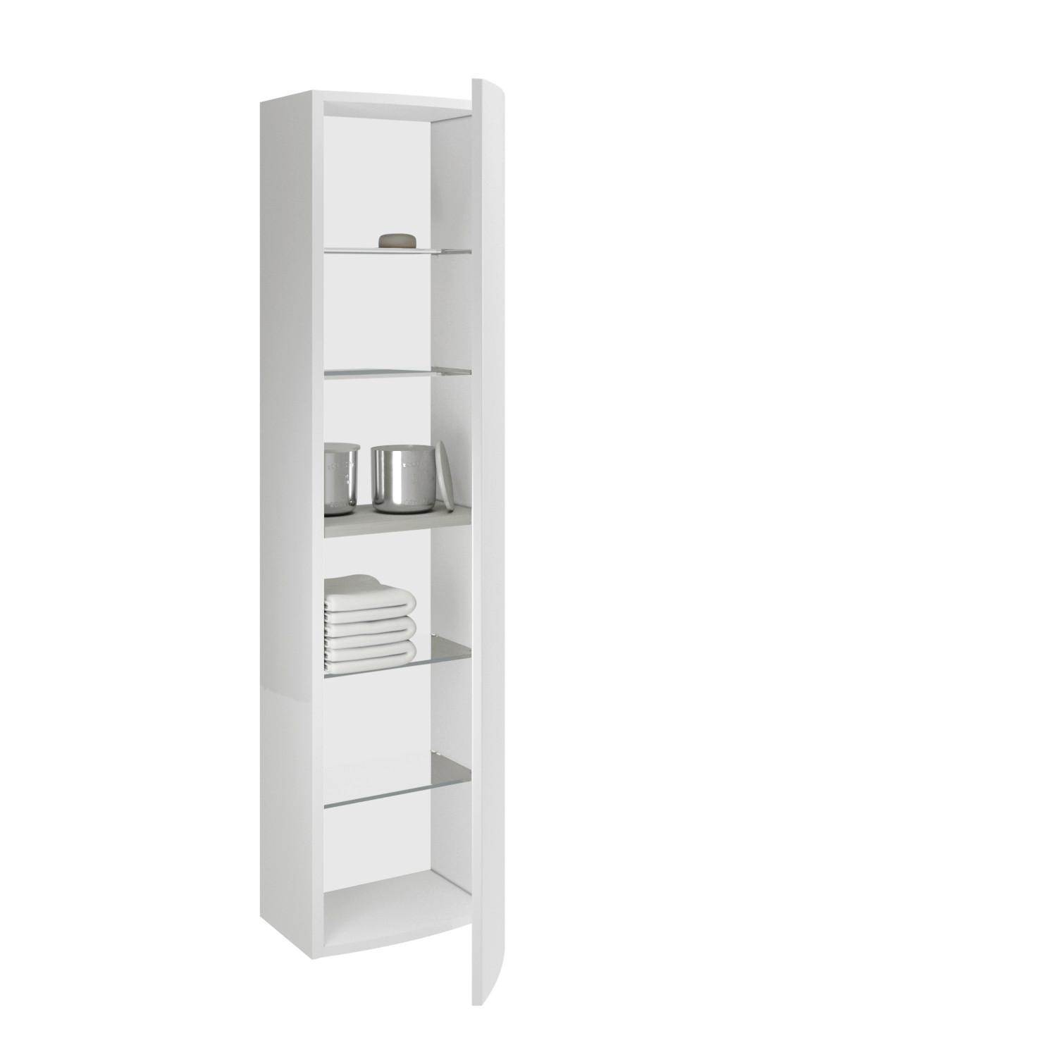 Dulap înalt Armonia - alb, Modern, material pe bază de lemn (33/140/16cm)