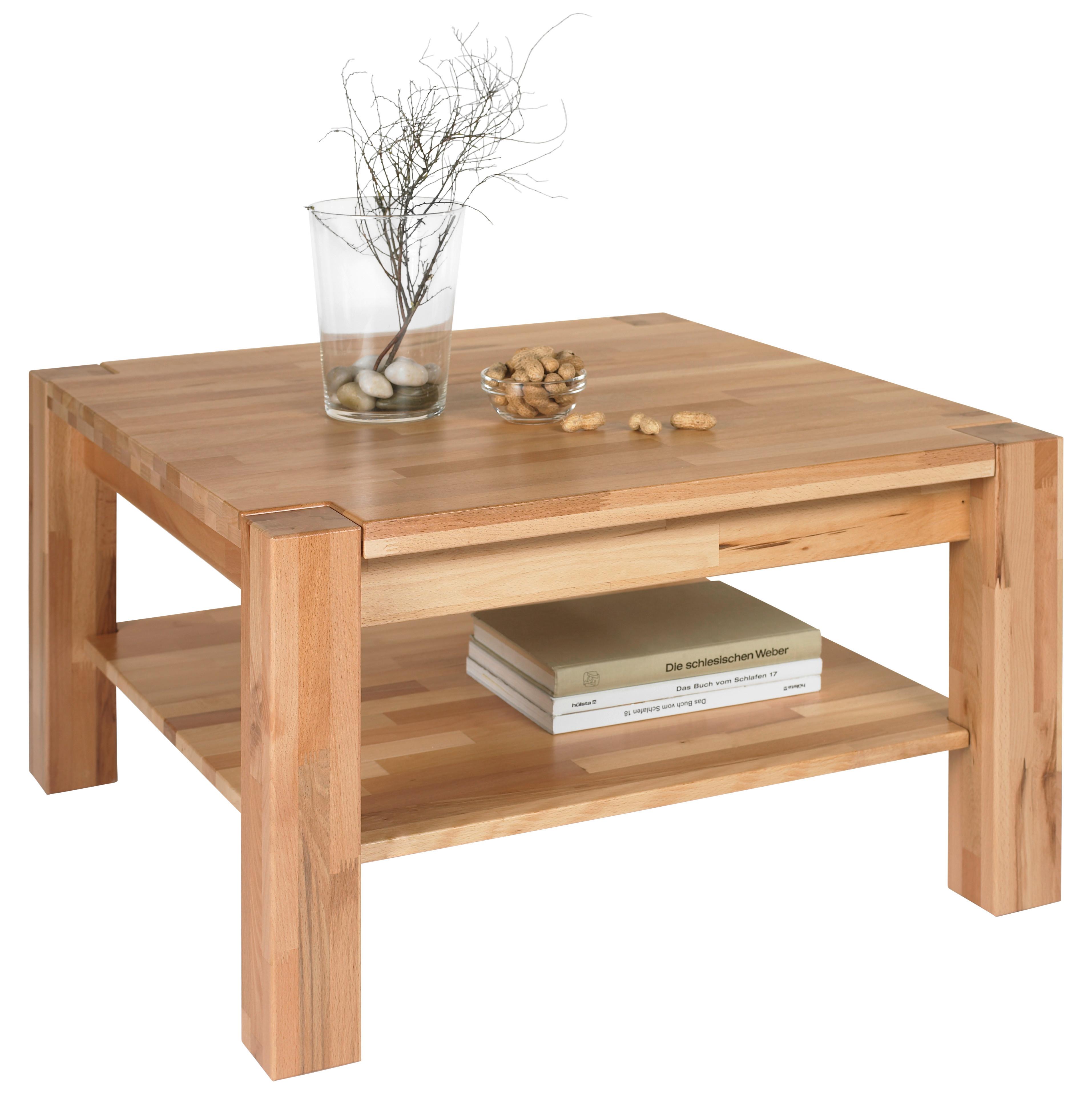 STOLIK KAWOWY HAVANA IV - kolor bukowy, Konventionell, drewno (70/70/45cm) - Linea Natura