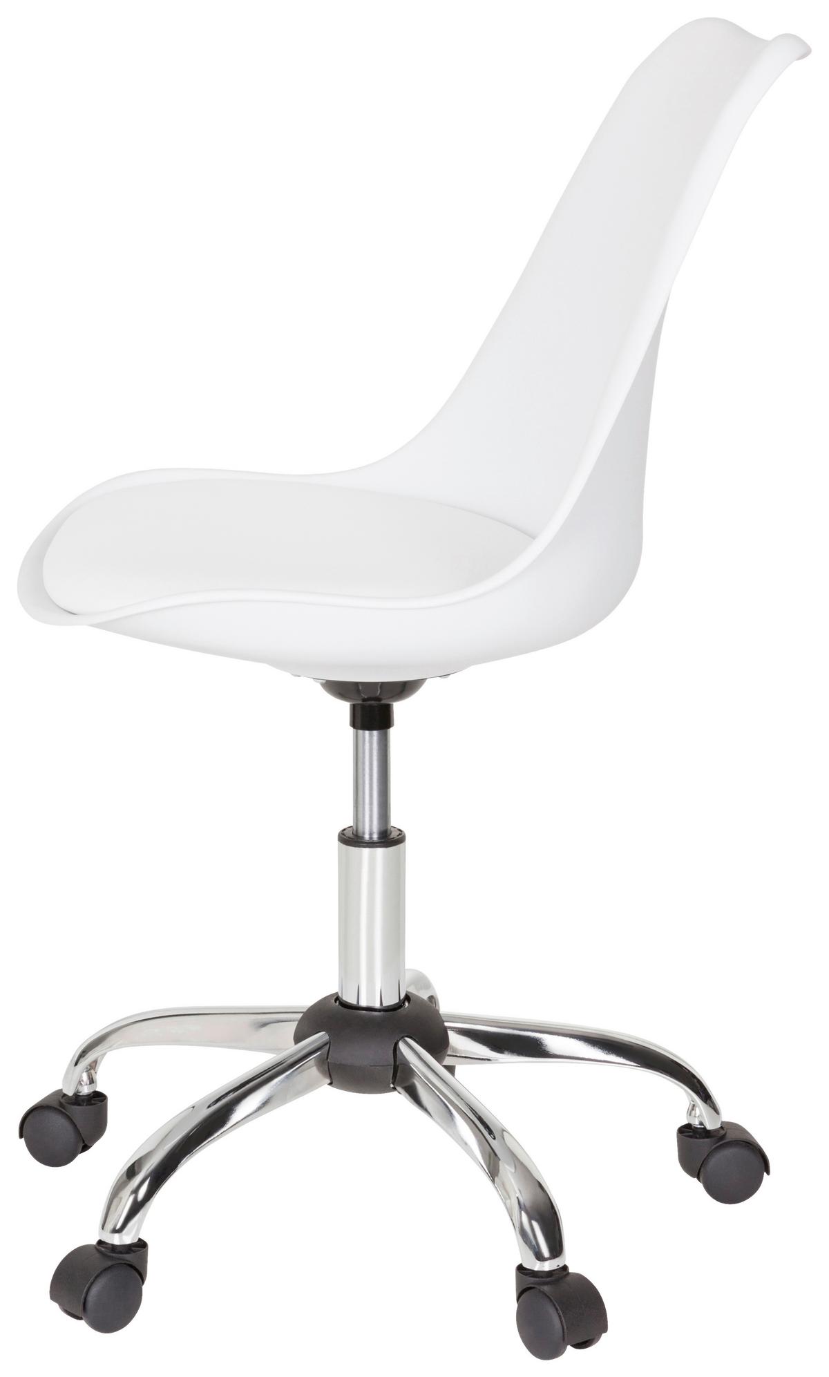 Vrtljivi Stol Fancy Pro, Bela - bela, Moderno, kovina/umetna masa (48/86/54cm) - MID.YOU