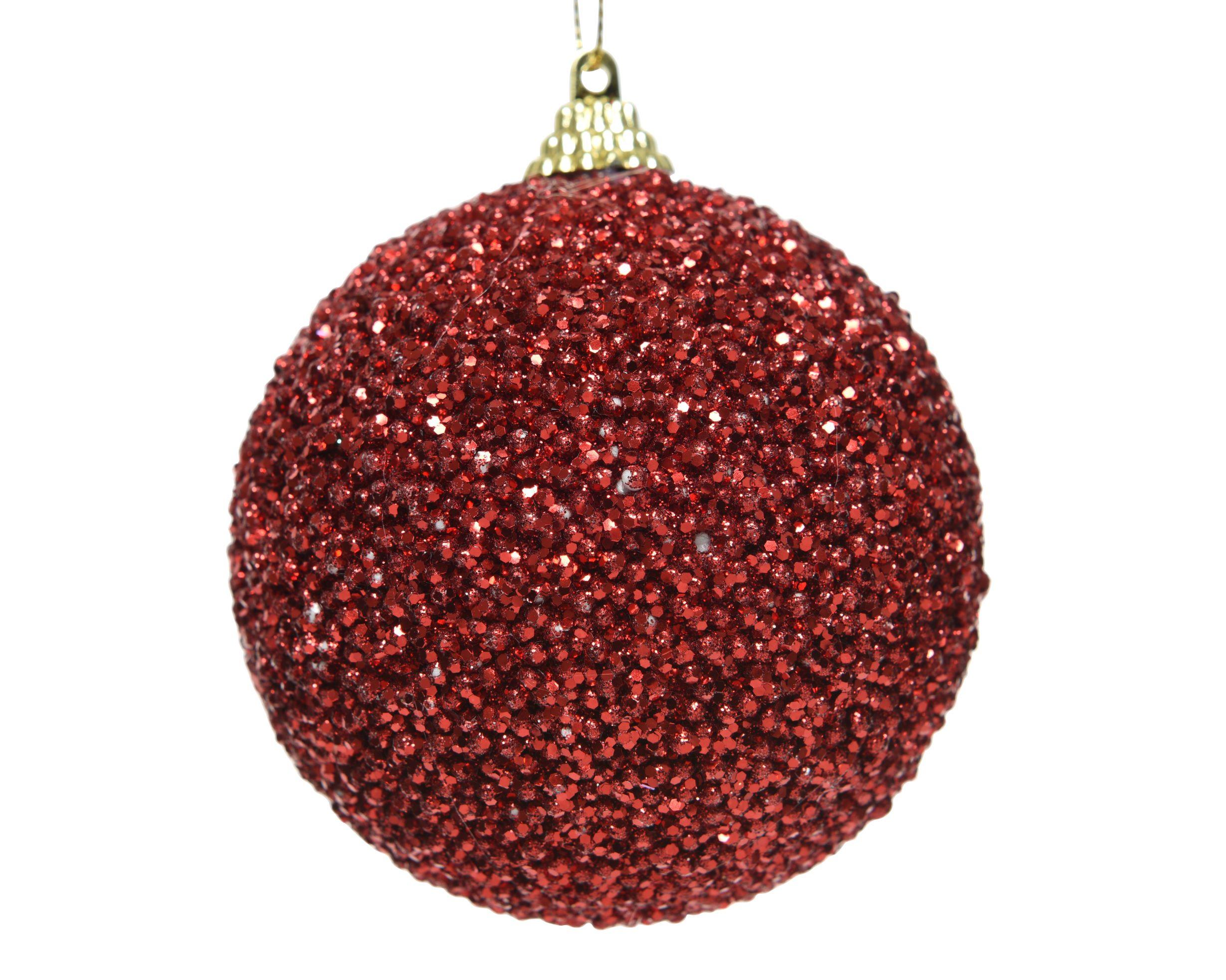 Kuglica Za Bor Wish Ø:8cm - crvena, Basics, plastika (0/0/0cm)