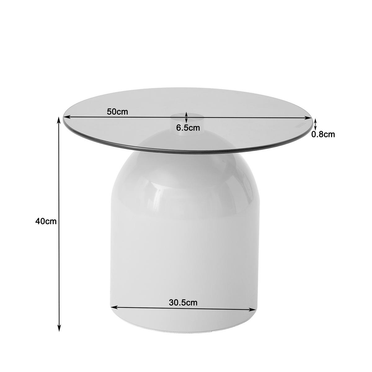 Jade Klub Stočić - siva/bež, Moderno, staklo/metal (50/40cm) - Modern Living
