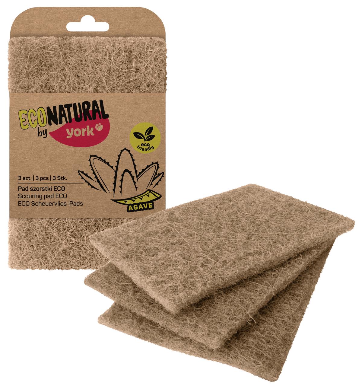 Súrolószivacs York Natural - világosbarna, természetes anyagok (10/15/2,5cm)