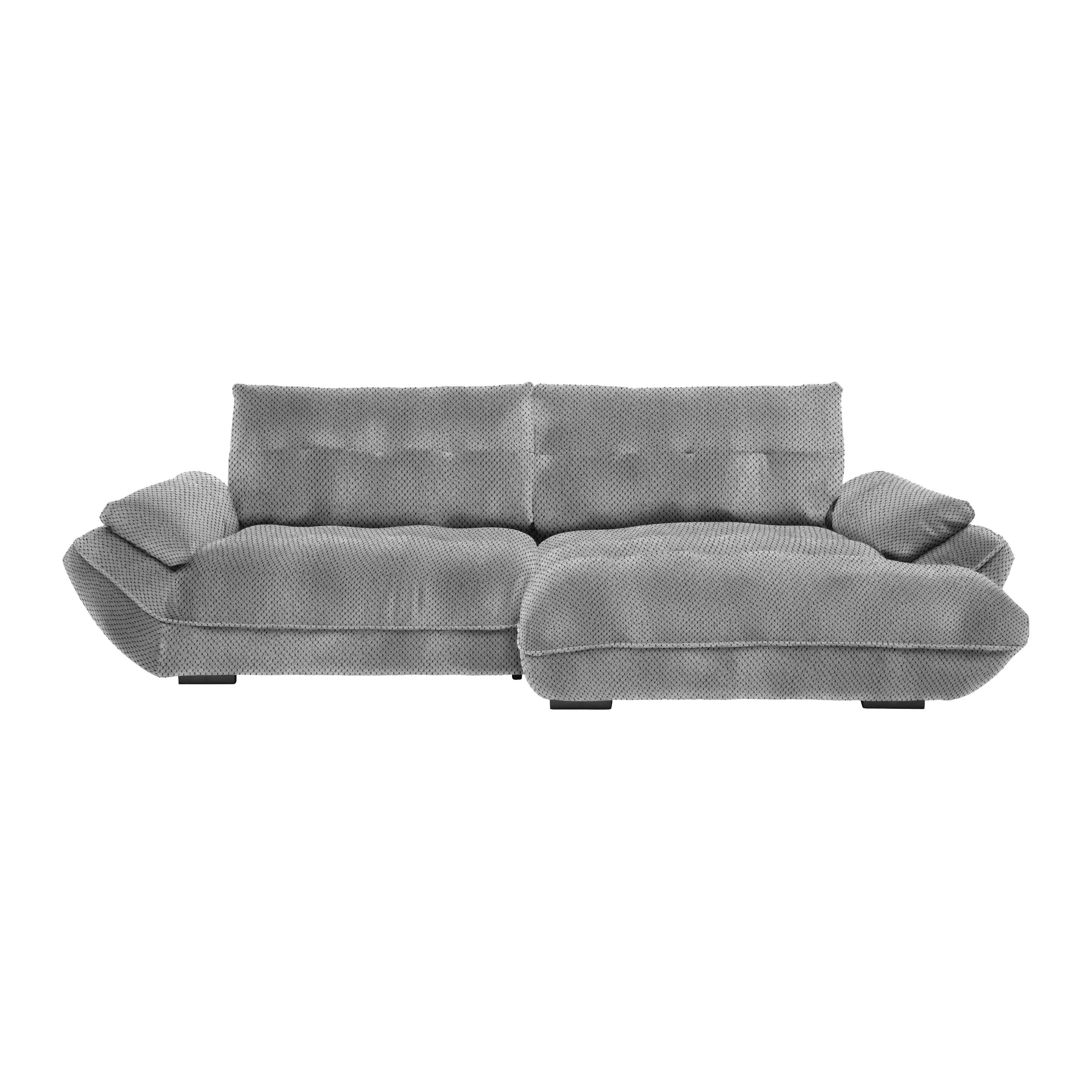 Wohnlandschaft Vivo Grau - Schwarz/Grau, MODERN, Kunststoff/Textil (317/63/179cm) - Premium Living