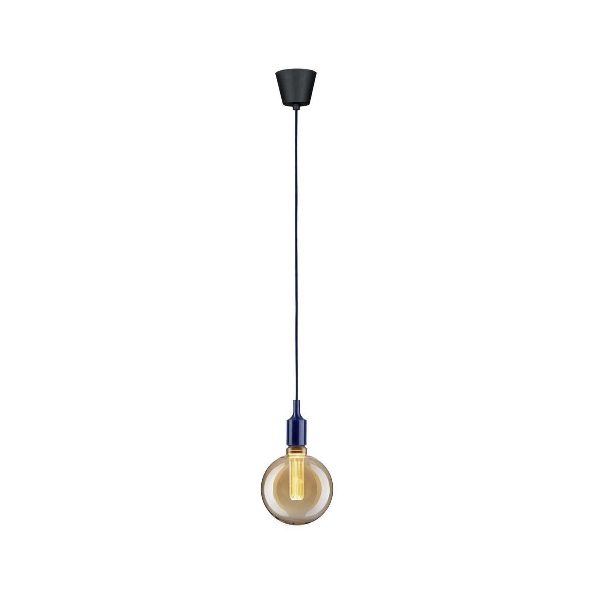 Hängeleuchte Ketil Schwarz/Dunkelblau max. 60 W - Basics (9,0/215cm) - Paulmann
