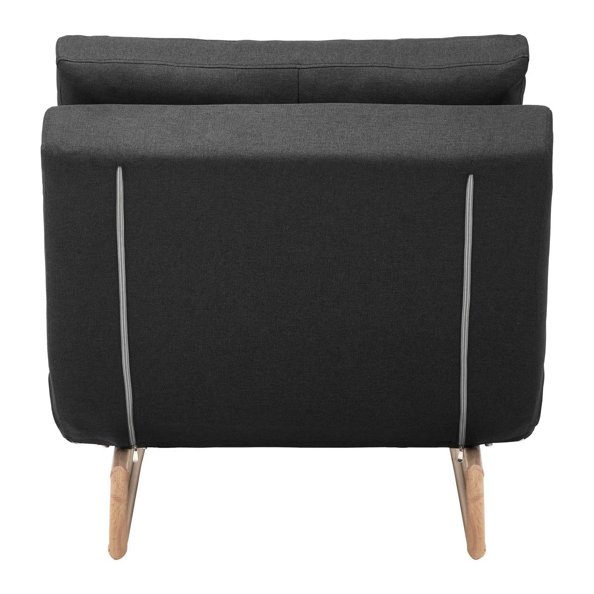 Fekvőfotel Malic - sötétszürke, Modern, textil/fém (80/84/90cm) - Bessagi Home