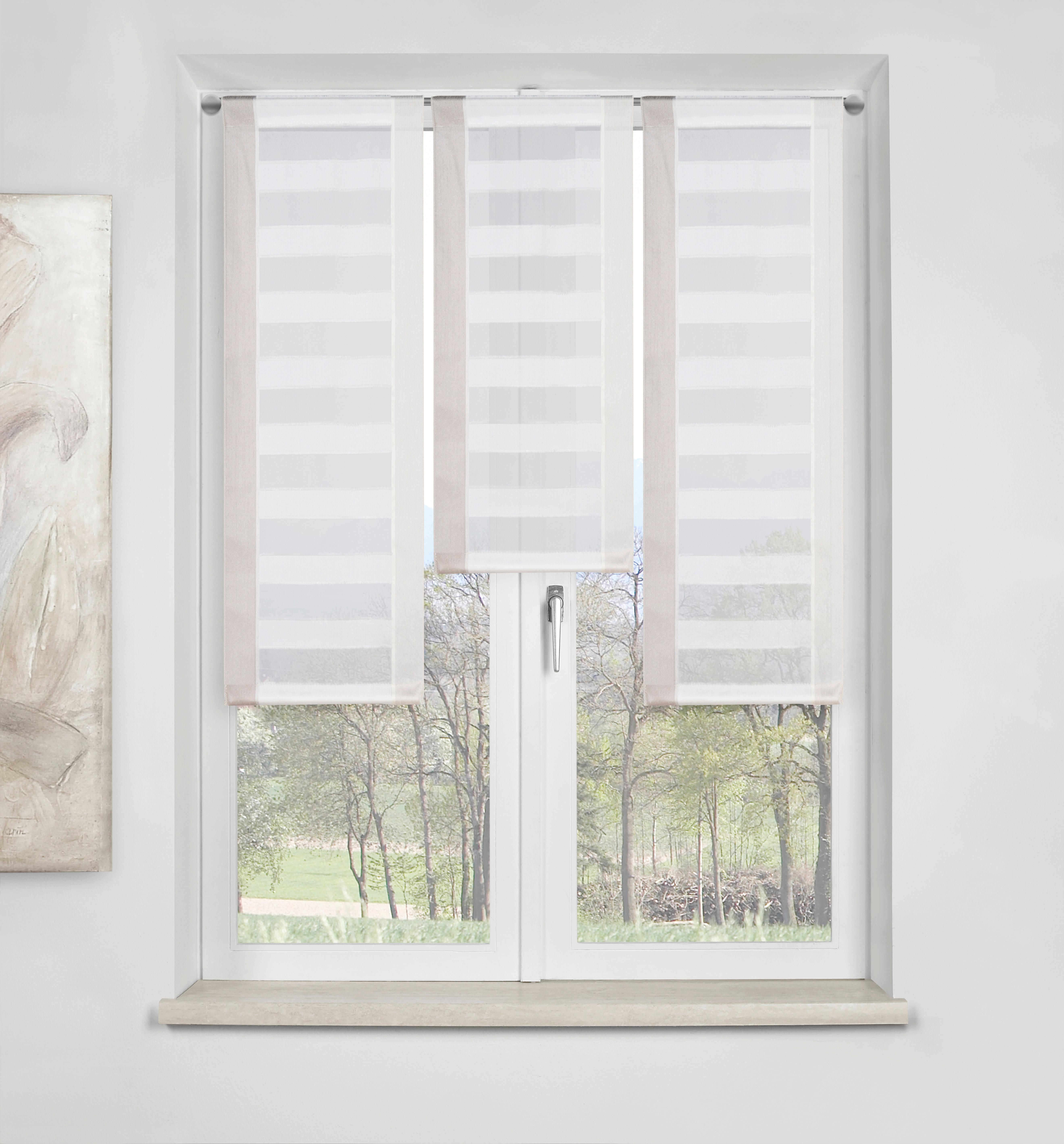 KOMPLET KRÓTKICH FIRAN RIVI - taupe/brązowy, Basics, tkanina (30/80cm) - Esposa