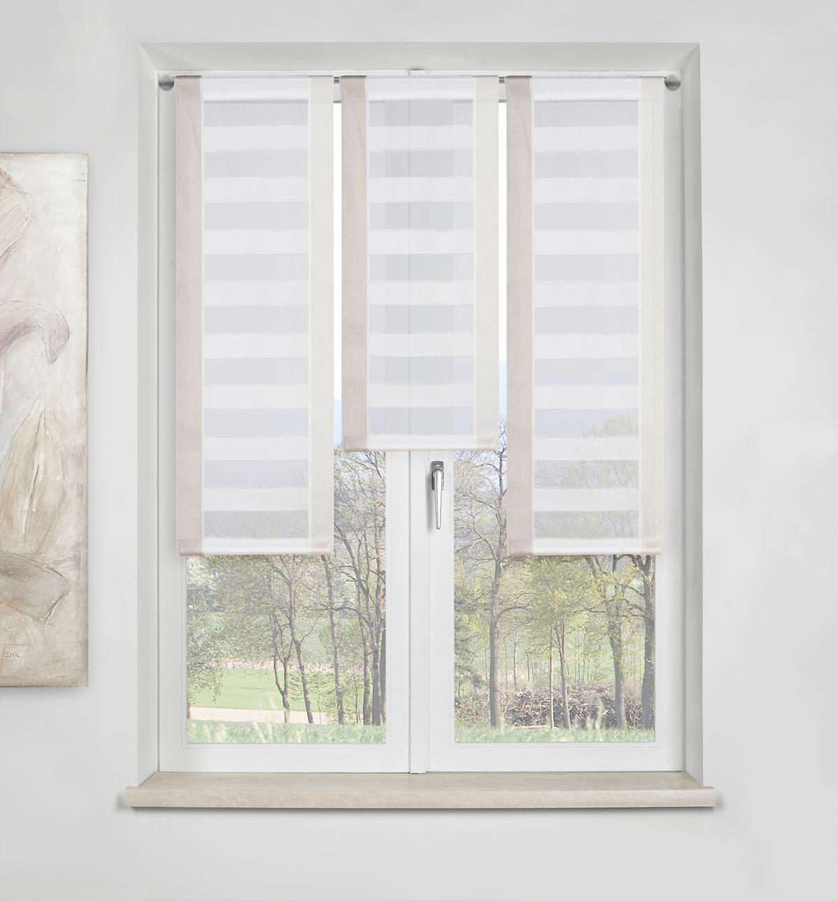 KOMPLET KRÓTKICH FIRAN RIVI - taupe/brązowy, Basics, tkanina (30/80cm) - Esposa