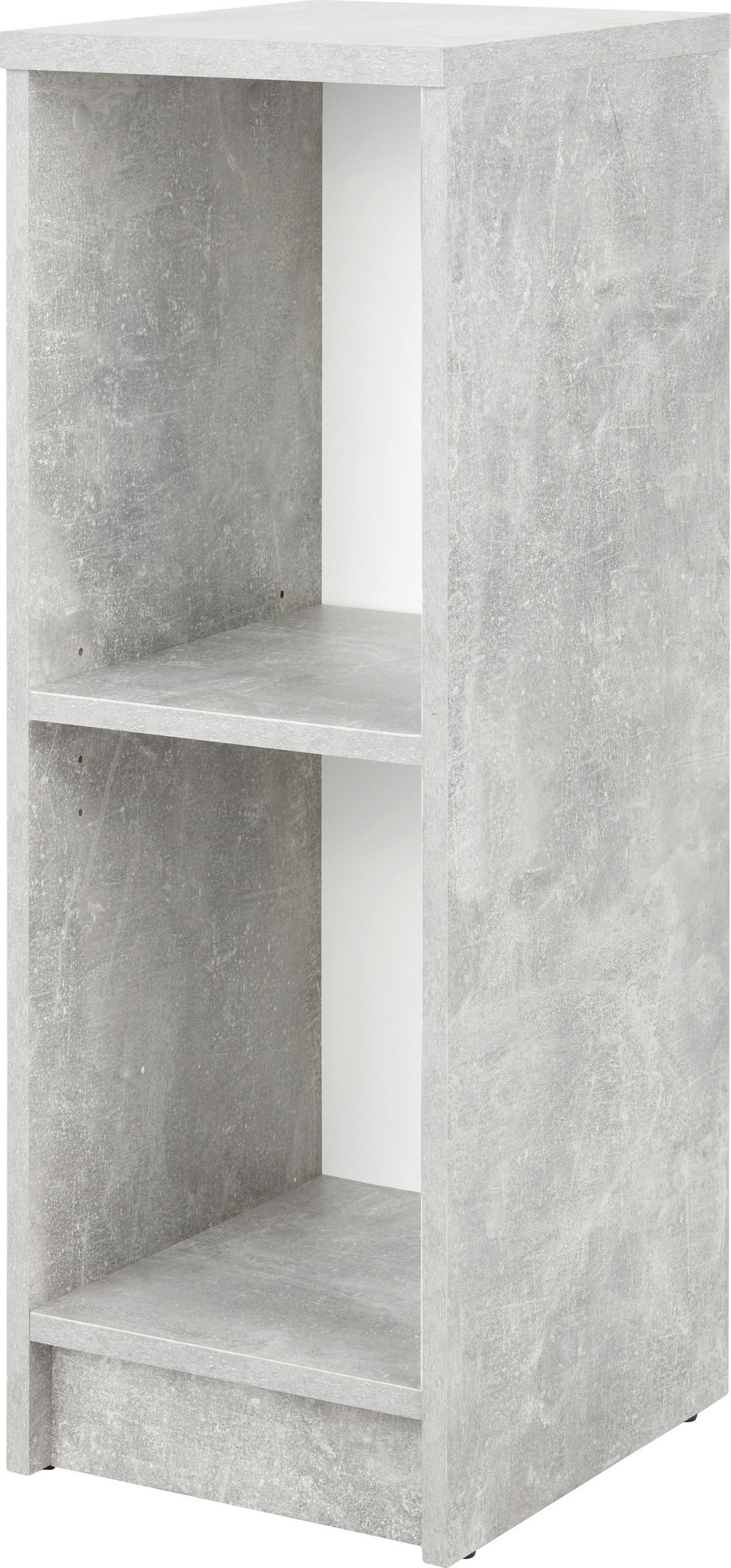 Regal 4-you New Yur04, Siva, Bela - siva/črna, Moderno, leseni material (30/85,5/34,6cm) - Mömax
