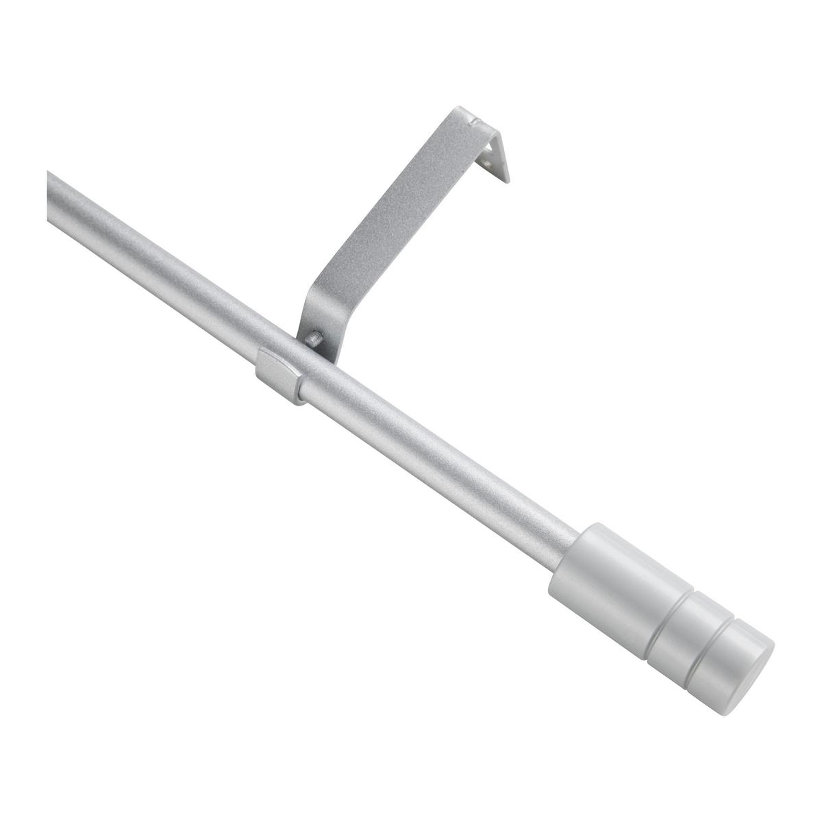 Vorhangstange Max Silberfarben - Silberfarben, Metall (130-240cm) - Based