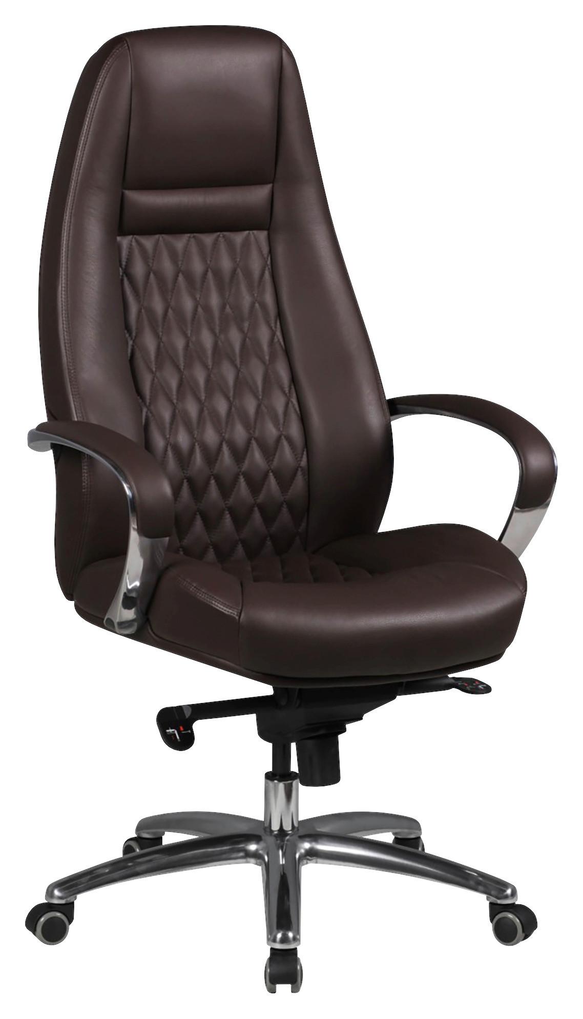 Pisarniški Stol Austin - barve aluminija/rjava, Moderno, kovina/umetna masa (68/130/68cm) - MID.YOU