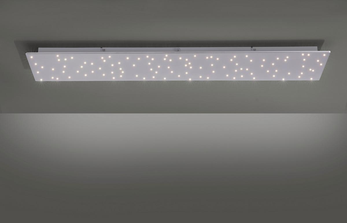 Deckenleuchte Sparkle max. 19 Watt - Silberfarben, Design, Metall (100/25/4cm)