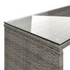 UTEMÖBLER SET MICHELLE 2 - klar/ljusgrå, Basics, metall/glas (62/107/76cm)