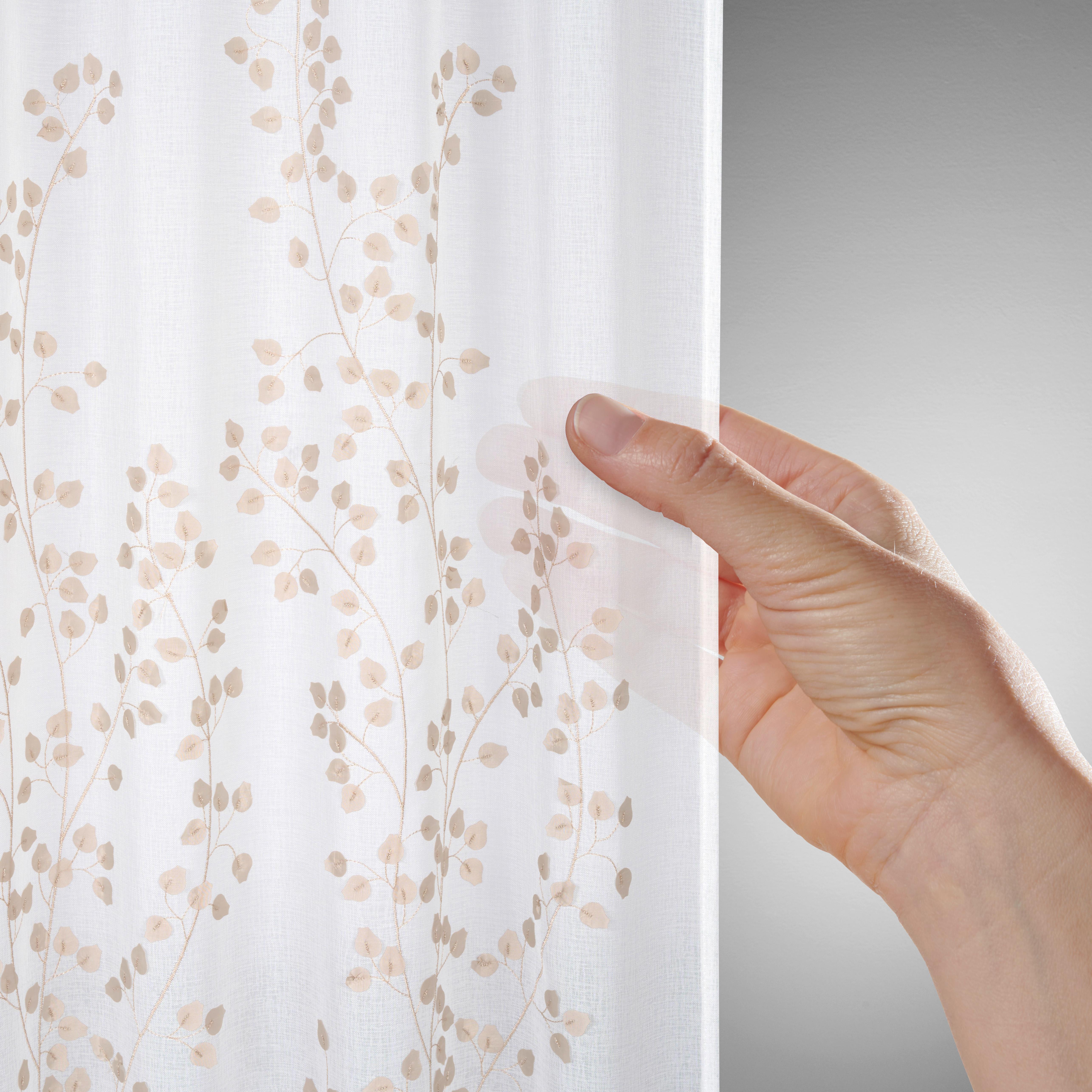 RIDEAU PRÊT À POSER LIVIE - Beige, Basics, textile (135/245cm) - Mömax