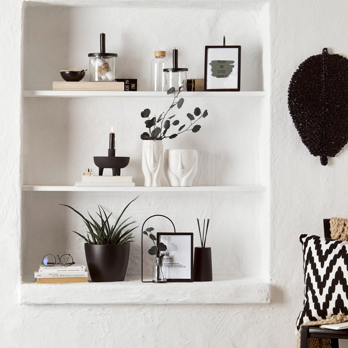 Stabkerzenset Melia I in Schwarz, 7 Stück - Schwarz, Design (2,2/11cm) - Modern Living
