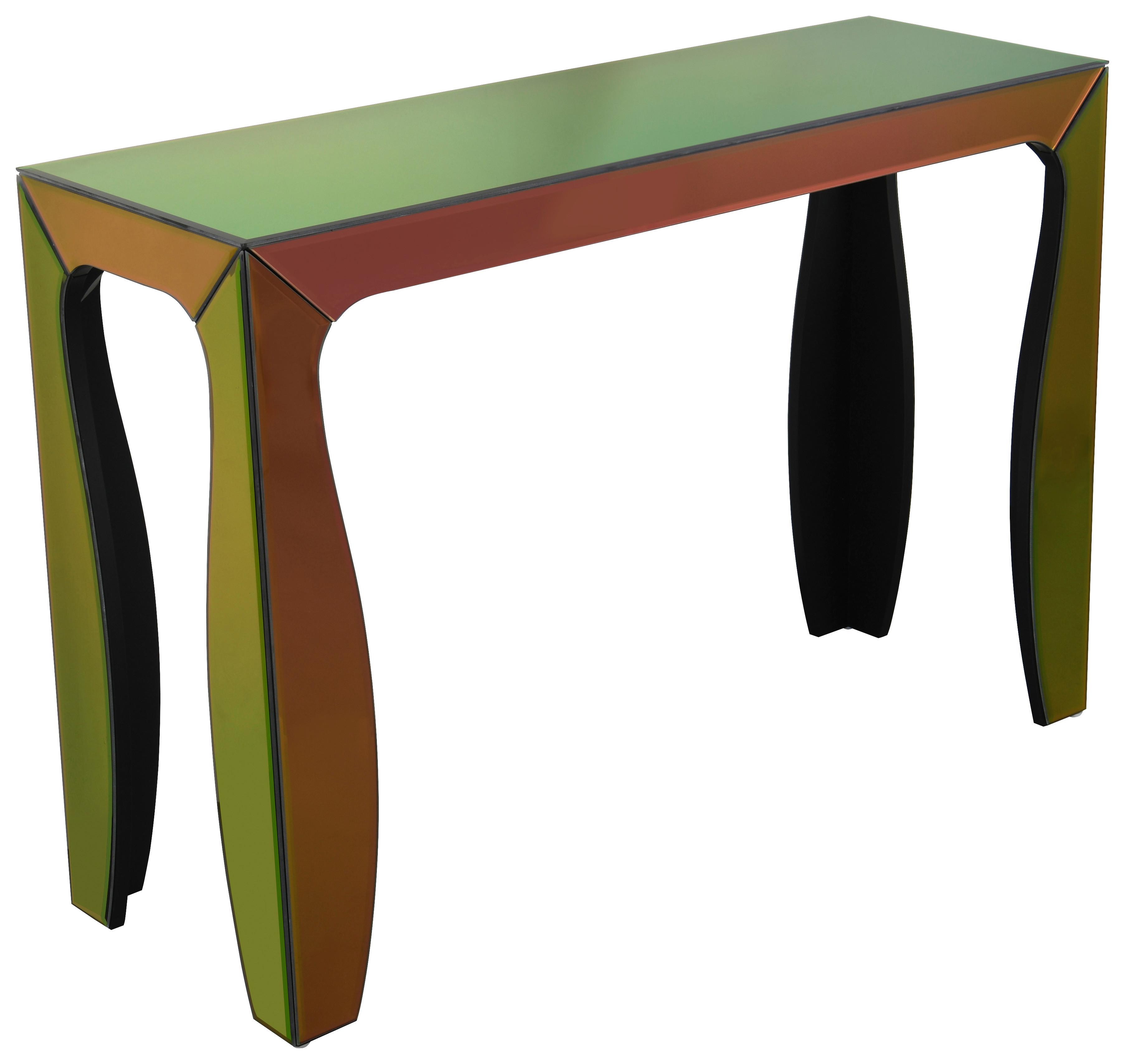 Konzolasztal Flip-flop Shiny - színes, Modern, faalapú anyag/Üveg (110/38/75cm)
