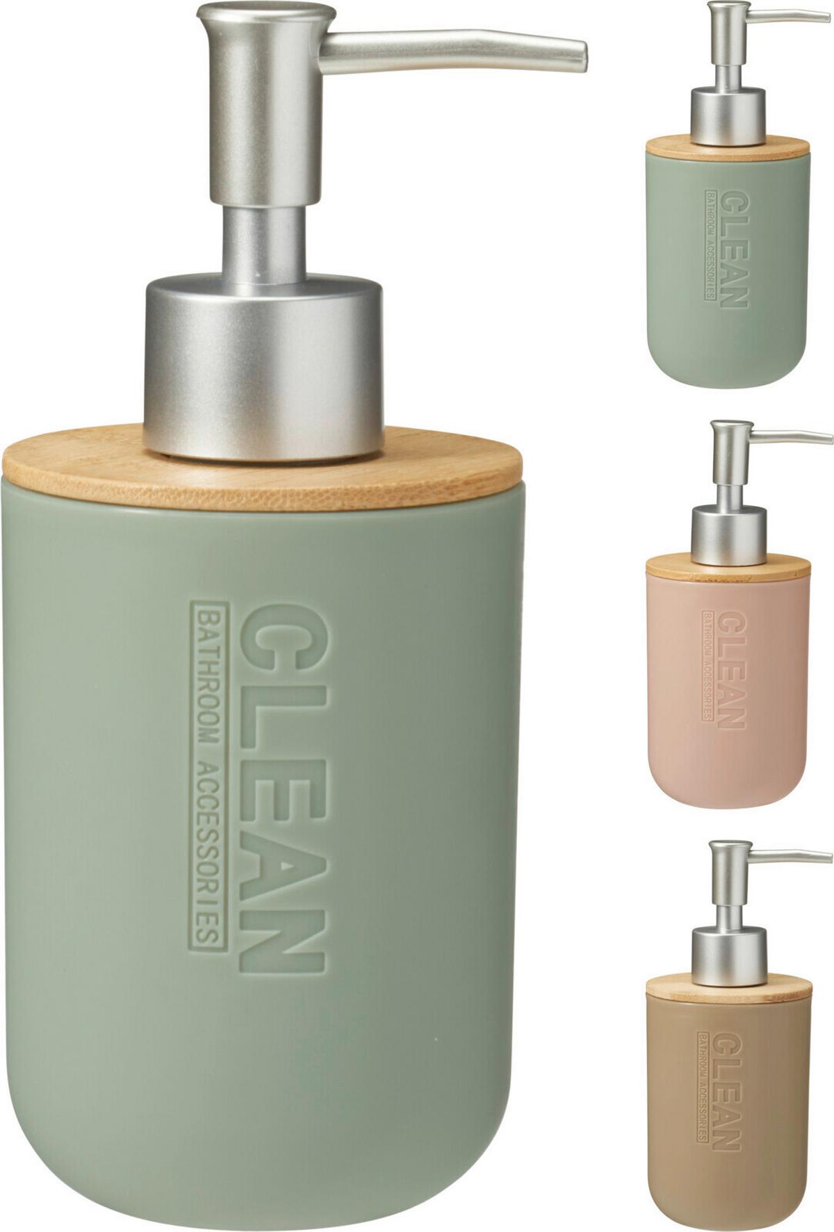 Szappanadagoló Terence - pink/barna, műanyag (7/16,5cm)