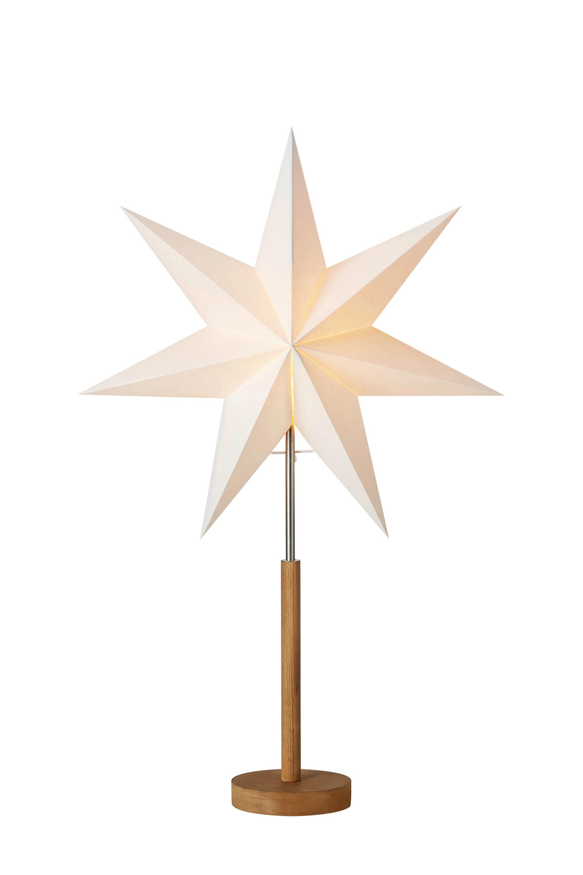 Dekostern Speranza Hellbraun max. 25 Watt - Hellbraun, Basics, Holz/Papier (18/45/68cm) - Markslöjd