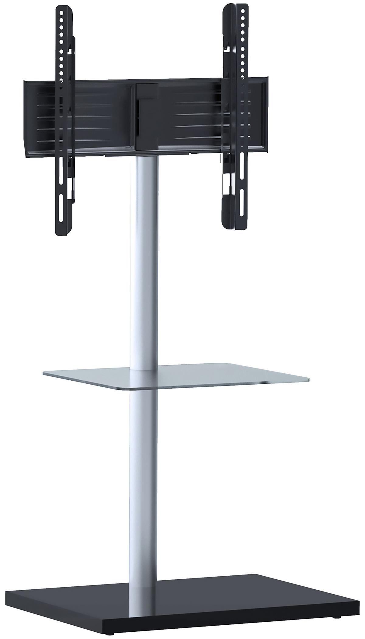 Stojalo Za Tv Nalano - srebrne barve/prozorno, Basics, kovina/steklo (100/60/45cm) - MID.YOU