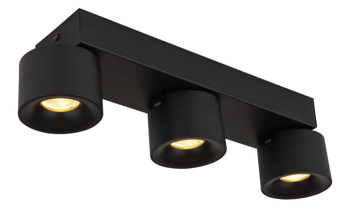 LED-Strahler Rae Schwarz max. 6 Watt - Transparent/Schwarz, Design, Kunststoff/Metall (33/7,2/12cm) - Globo