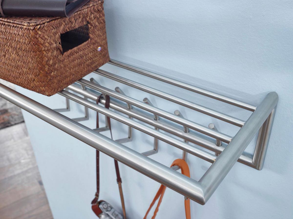 Wandgarderobe Wohnling ca. 74,5x29x30 cm Silberfarben - Silberfarben, MODERN, Metall (74,5/29/30cm) - MID.YOU