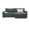 Ecksofa Dios Dunkelgrau - Dunkelgrau/Schwarz, MODERN, Holz/Kunststoff (228/91/146cm) - Based