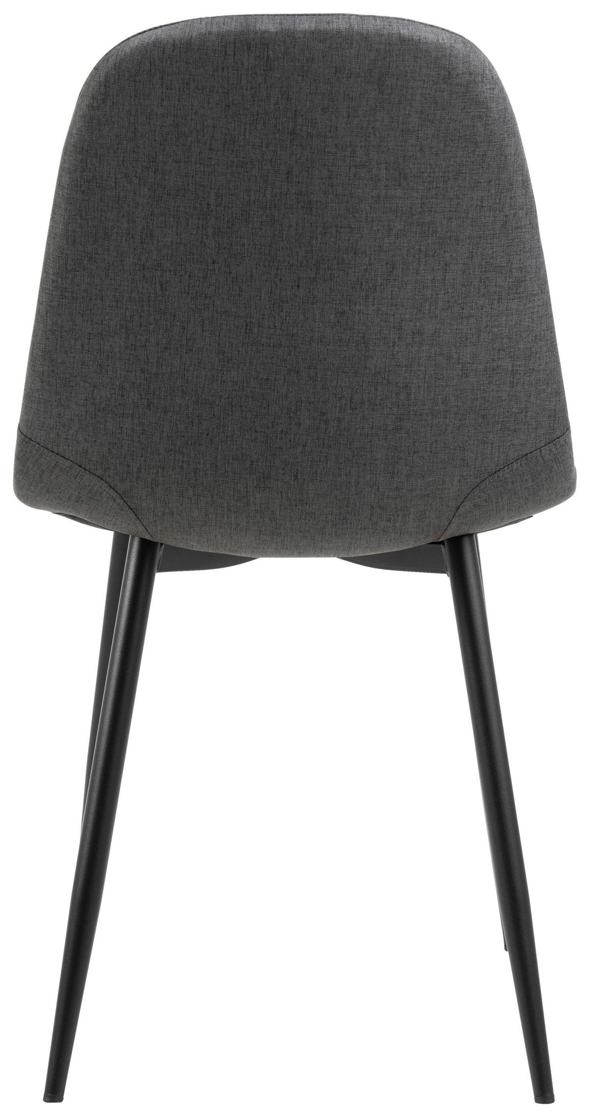 KRZESŁO CELIA - czarny/ciemnoszary, Trend, metal/tkanina (44/86/54cm)