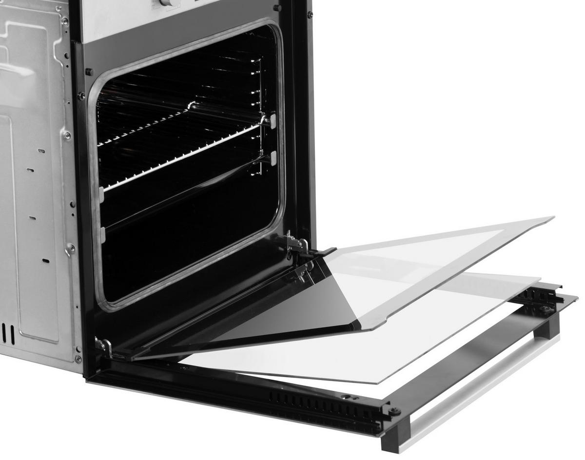 Backofenset ASET1406600l ca. 59,5/59,5/56,5cm Edelstahl - Edelstahlfarben/Schwarz, Trend, Glas/Metall (59,5/59,5/56,5cm) - Respekta