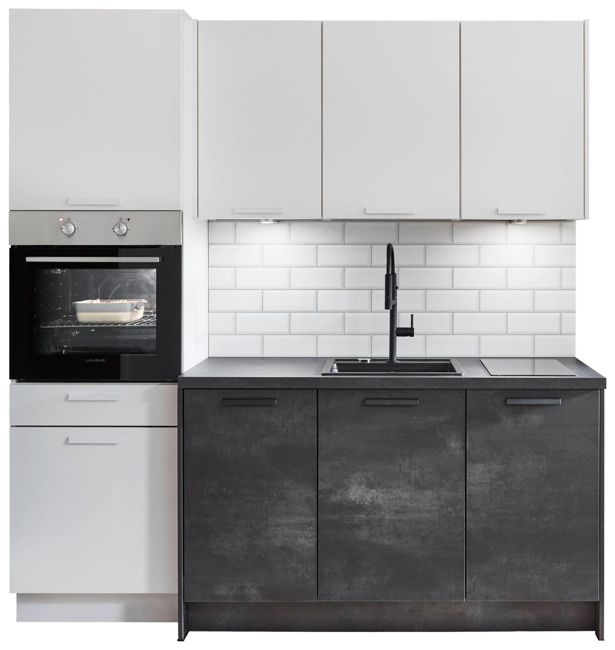 Kuhinjski Blok Touch/laser - črna/bela, Trendi, kovina/leseni material (204cm) - Nobilia